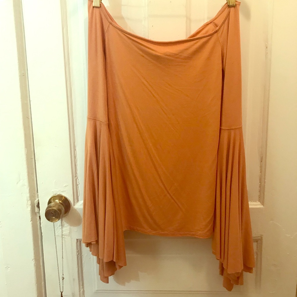 FREE PEOPLE BELL SLEEVE OFF SHOULDER SEXY TOP